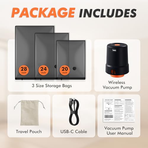 Vacuum Seal Bags for Clothing Travel & Home Storage
