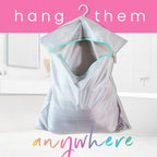 Smell Proof Travel Laundry Bag with Folding Hanger (Black)