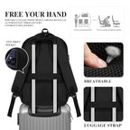 Black Backpack for Men Women (A6-black2 / 15.6 Inch)