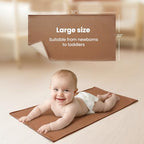 Faux Leather Waterproof Baby Changing Mat 2 Pack (Blush,Beige / Large)