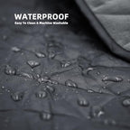 Large Waterproof Outdoor Blanket Thick Fleece 80" x 58" (Black Grey-a)