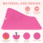 Oversize Silicone Heat Resistant Mat for Hair Tools (Hotpink)
