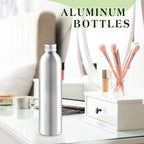 8 Pcs 300ml 10oz Aluminum Bottle Refillable Liquid Container Aluminum Vial Bottles with Screw Cap for Cosmetic Toiletries (10 fl oz)