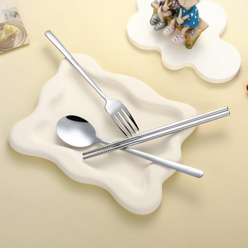 Travel Silverware Set with Case (Green)