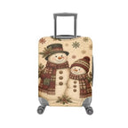 Christmas Luggage Cover Fit for 18 (M(for 22-25 inch luggage) / Vintage Snowman)