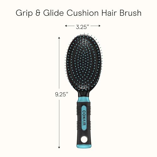 Hair Brush Detangling (Teal / Wire Cushion Brush (Pack of 1))