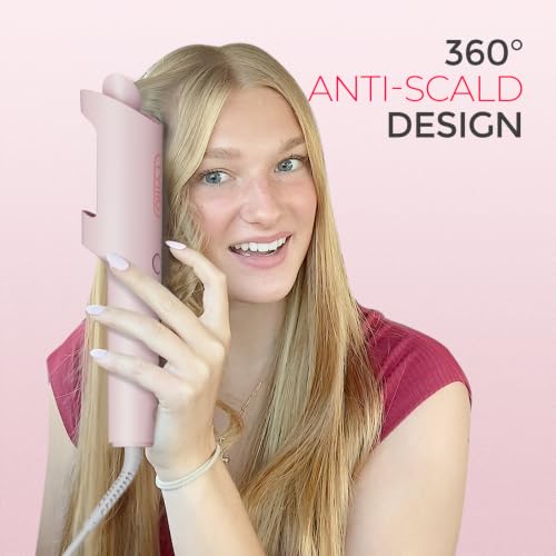 Automatic Rotating Curling Iron (1 inch / Pink)