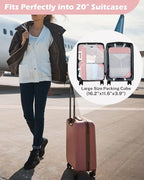 Compression Packing Cubes for Travel (Set of 6 New Size / 6-1-Pink)