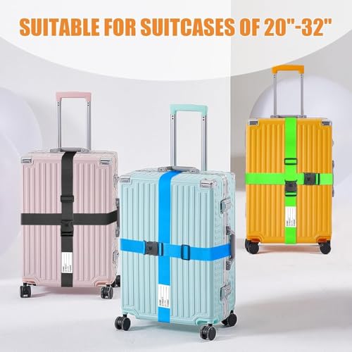 Luggage Straps for Suitcases (Rainbow / 4 Pack)