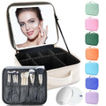 Makeup Bag with Led Mirror (White / with LED mirror and a 10x mirror)