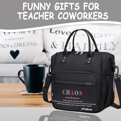 Chaos Coordinator Lunch Bag Cool Gifts for Coworkers Employee Appreciation Gifts Office Gifts Administrative Professional Day Gifts Useful Assistant Principal Boss Gifts for Women for Work (Large / Co-worker)