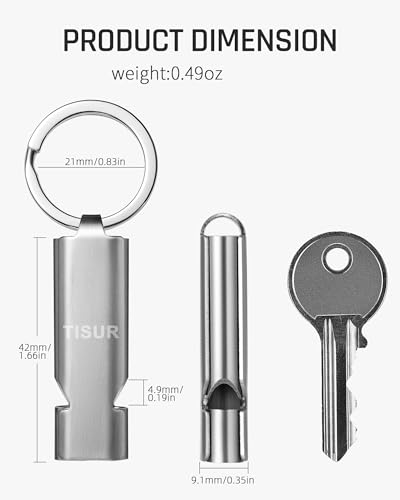 Loud Emergency Whistles (Stainless (2-pack))