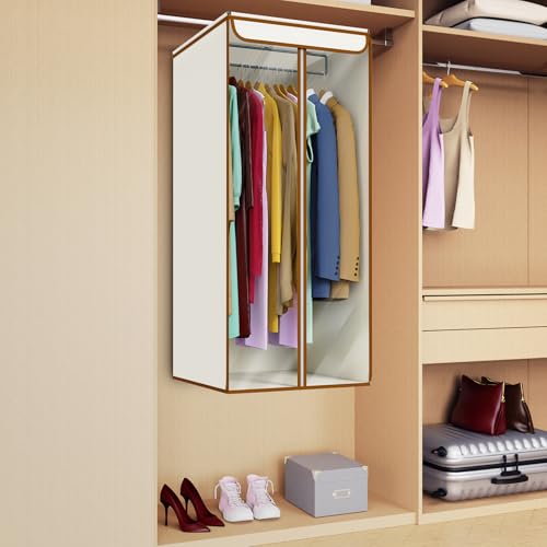 Garment Bags for Hanging Clothes (Beige / 40"-1PCS)