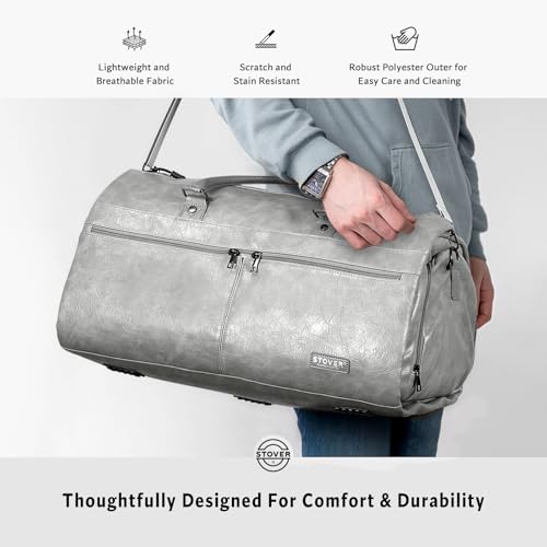Garment Travel Duffle Bag (Leatherette - Grey)