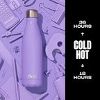 Stainless Steel Water Bottle (Hillside Lavendar / 16.9 Ounces)