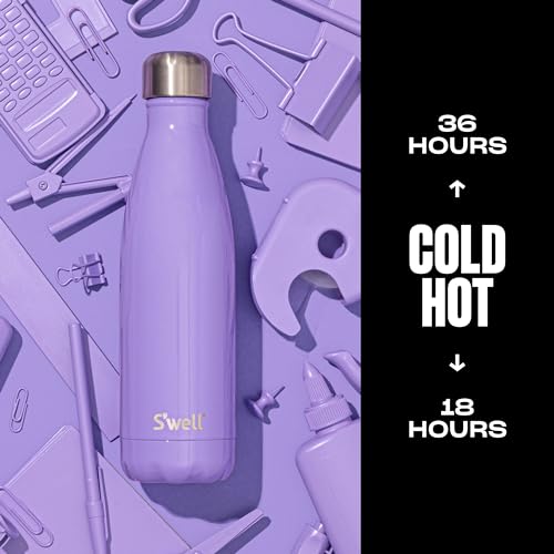 Stainless Steel Water Bottle (Hillside Lavendar / 16.9 Ounces)