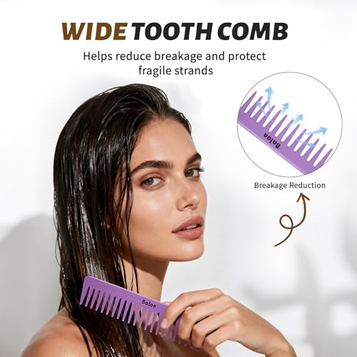 4Pcs Detangling Hair Brush Set for Women (Purple)
