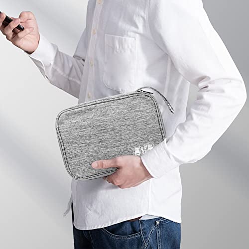 Portable Electronic Organizer Case (A-2PCS Black+Grey / Single Layer)