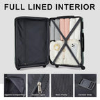 28" Expandable Checked Luggage Hardshell Suitcase with TSA Lock (Green Single / 28 Inch)