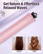 Heatless Hair Curler Overnight Curls (Pink)
