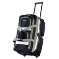 29 inch Jumbo Size 8 Pockets Wheeled Rolling Duffel Bag Water Resistant Luggage Lightweight Travel Suitcase with Retractable Handle (29 inch / Black)