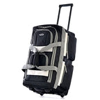 29 inch Jumbo Size 8 Pockets Wheeled Rolling Duffel Bag Water Resistant Luggage Lightweight Travel Suitcase with Retractable Handle (29 inch / Black)