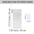 10 Pack Shoe Bags for Travel Satin Fabric Shoe Bag with Drawstring for Men Women Travel Protecting Storing Shoes (White)