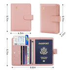 Premium Leather Passport Holder Covers Case (UP-PINK)