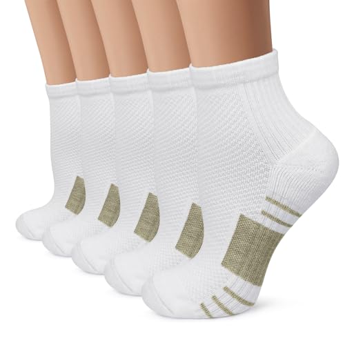 Copper Ankle Compression Socks (Small-Medium / A02-5 White)