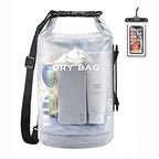 Dry Bag Waterproof Backpack with Phone Case (White / 40L)