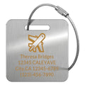 5Pack) Custom Personalized Luggage Tags-Customized Unique tag for Suitcase Backpack Travel,Bags (Metal(2×2) Plane) (Metal(2×2)plane)