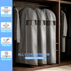 Garment Bag Lightweight Clear White PEVA Breathable Suit Bags with Study Full Zipper for Suit Clothes Storage Closet (Grey / 24''X43'')