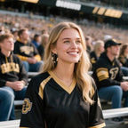 Game Day Earrings Football Baseball Earrings for Women Sports Team Heishi Hoop Earring Football Accessories Outfits Cheer Mom Essentials Fall Sports Must Haves Cheer Gifts (Black Gold)