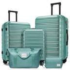 Luggage Sets 5 Piece (Glossy Misty Blue / 5 Piece Set (20/24/28/DB/TB))