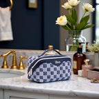 Travel Makeup Bag Cosmetic Bags for Women (D-5-Deep Blue)