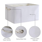 Storage Bins for Shelves (White Color / 3PCS/Medium -13.8Lx9.8Wx6.7H)