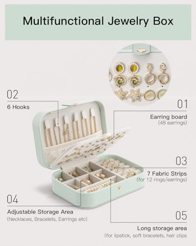 Travel Jewelry Case (Mint Green)