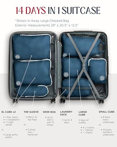 Large Compression Packing Cubes 7 (Navy/White)