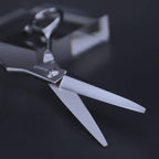 AOLANDUO Hair Scissors Professional Left Handed, VG10 Steel Left Handed Barber Shears, Razor Edge, Offset Ergonomic, Precision Hair Cutting Scissors for Salon & Home, 1 Count, 5.5 Inch