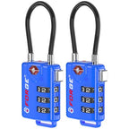 TSA Approved Luggage Locks (Blue 2 Pack)