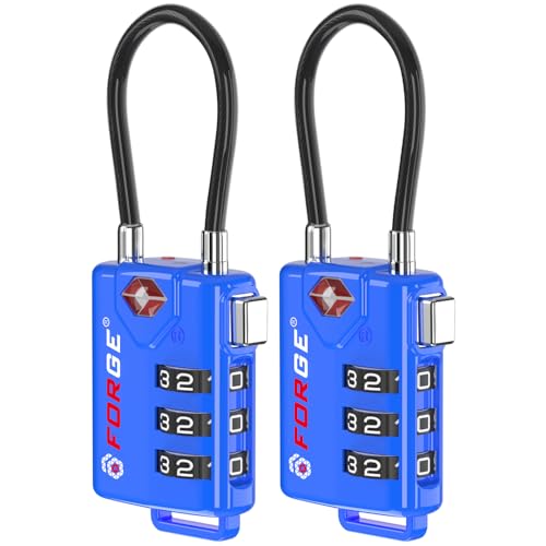 TSA Approved Luggage Locks (Blue 2 Pack)