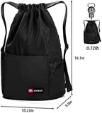 ZOORON Waterproof Drawstring Gym Backpack Bag - Image 3