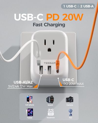 Type M Adapter for South Africa (White grey-Type M)