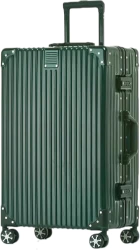 Zipperless Suitcase with Aluminum Frame (Green / 3 Piece Set (20/24/28))