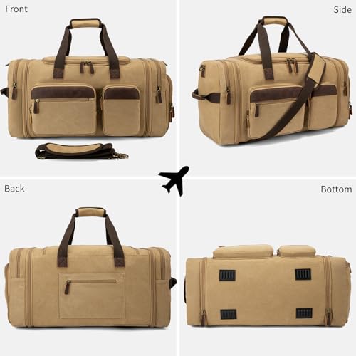 Mens Duffle Bag for Travel (Khaki)