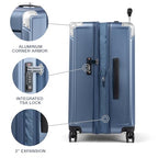Platinum Elite Hardside Checked Luggage (Checked- Medium 25-Inch / Dark Sky Blue)