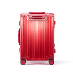 All Aluminum Zipperless Carry On Luggage (Red / 20)