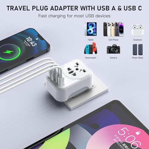 World to US Canada Travel Plug Adapter (Type B - USA/Japan)