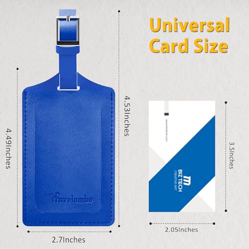 12 Pack Leather Luggage Tags for Suitcases Travel Tag (Fresh Blue)