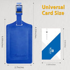 2 Pack Luggage Tags for Suitcases Airplane Travel Essentials (Fresh Blue)